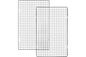 Nivofu 2pcs Cooling Racks, 16'' x 10'' Non-Stick Wire Rack for Cooking, Heavy Duty Oven and Dishwasher Safe Baking Racks for 