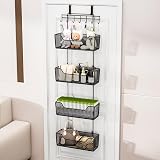 HapiRm Over The Door Organizer with 4 Large Metal Baskets and Hooks view 8