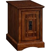 Leick Home Mission Cabinet End Table, 15", Mission Oak | Adjustable Shelves, Freestanding, Traditional, Wood, Furniture, 82401