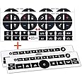 TraderPlus 4PCS Replacement AC Control Dash Button Stickers for SUV Truck