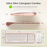Seenda WGJP-031B Wireless Keyboard Mouse Set Rose Gold UK QWERTY view 6