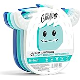 Fit & Fresh Kids Lunch Box Coolers, Slim Shaped Ice Packs for Lunch Bags, Reusable Multicolored Yeti Shape 4PK