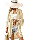 Women Summer Bell Sleeve Lace Details Lightweight