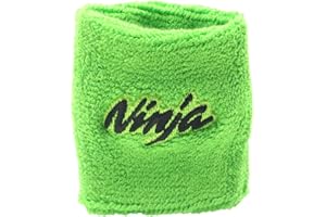 iTobest Motorcycle Brake Reservoir Sock Fits For Kawasaki Ninja ZX6R ZX10R ZX9R ZX12R ZX14R 300 400 650 1000 - Reservoir Sock Cover (Green and Ninja Black)1 Pack