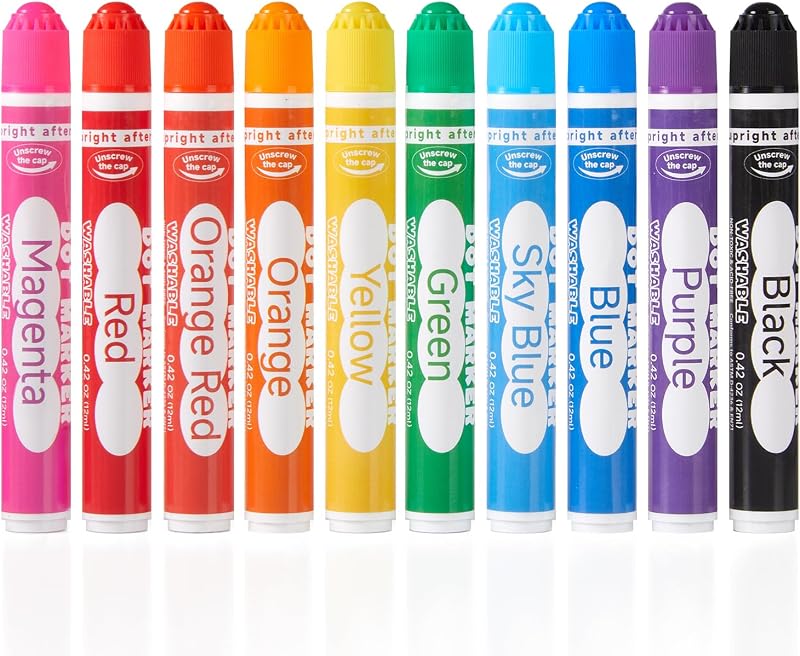 Shuttle Art Bingo Dabber Pens 10 Colours Washable Dot Markers Toddlers