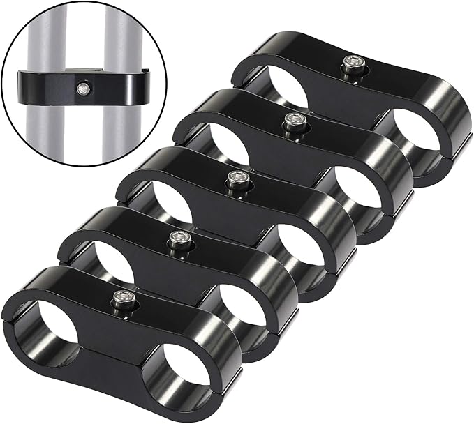 AN12 Hose Separator Aluminum Clamp Fuel Line Fitting