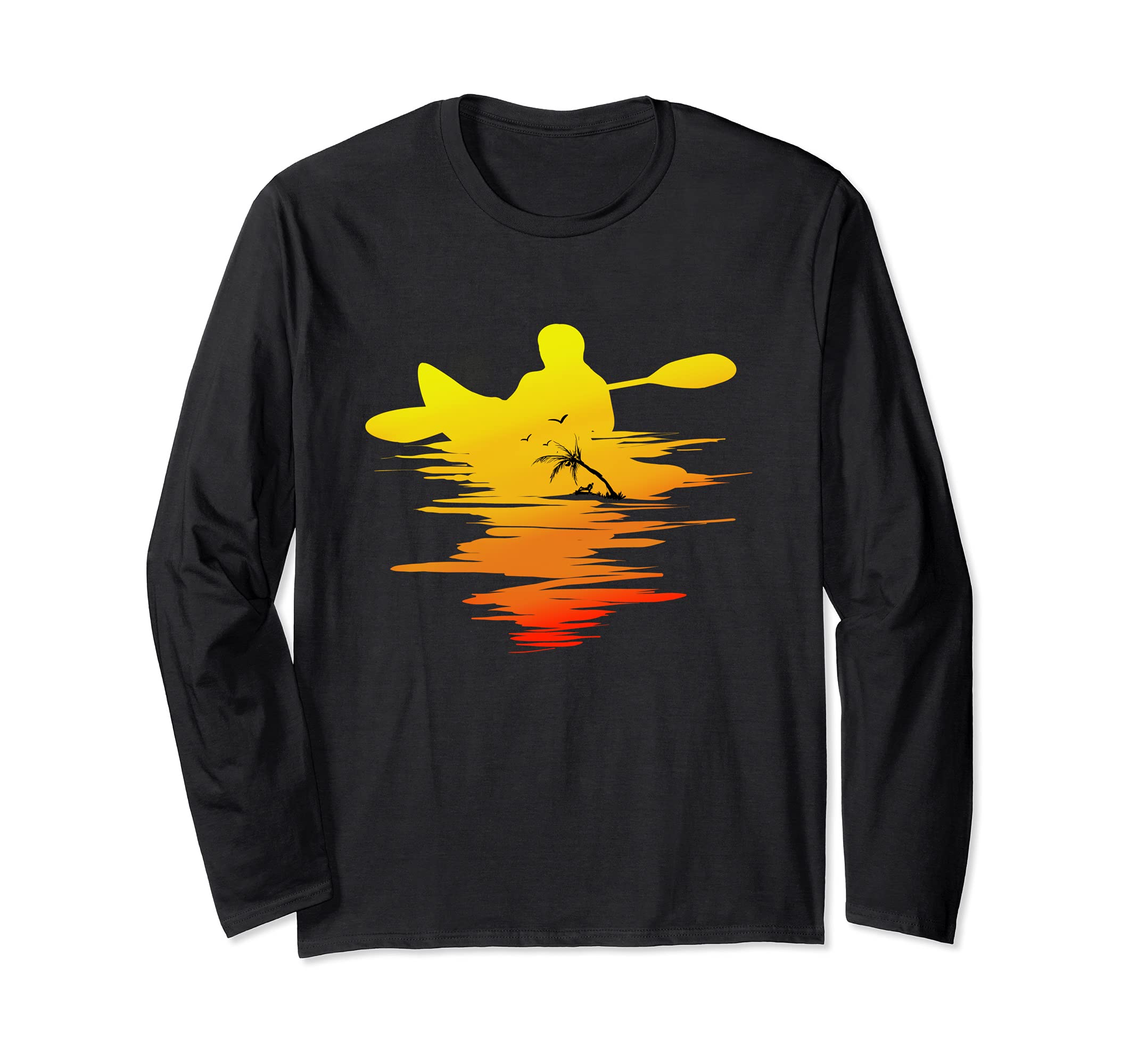 Kayak Gift Kayaking At Sunset Long Sleeve T-Shirt