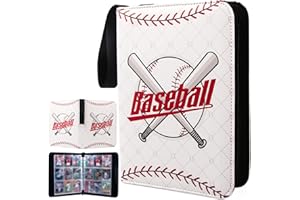 CONNOO Baseball Card Binder 9 Pocket, Trading Card Binder, fits 720 Cards with 40 Removable Sleeves, Set for Baseball Cards, Football Cards, Basketball Cards, and Sport Cards