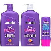 Aussie Total Miracle 3-Piece Set: Shampoo 778 mL, Conditioner 778 mL, 3 Minute Miracle Deep Conditioner Hair Treatment 236 mL