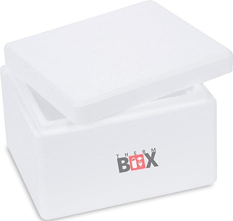Styroporbox Weiß Isolierbox Thermobox Kühlbox Warmhaltebox 23x19x15cm - 2,39L f. Lebensmittel, Haustier - Repitilie