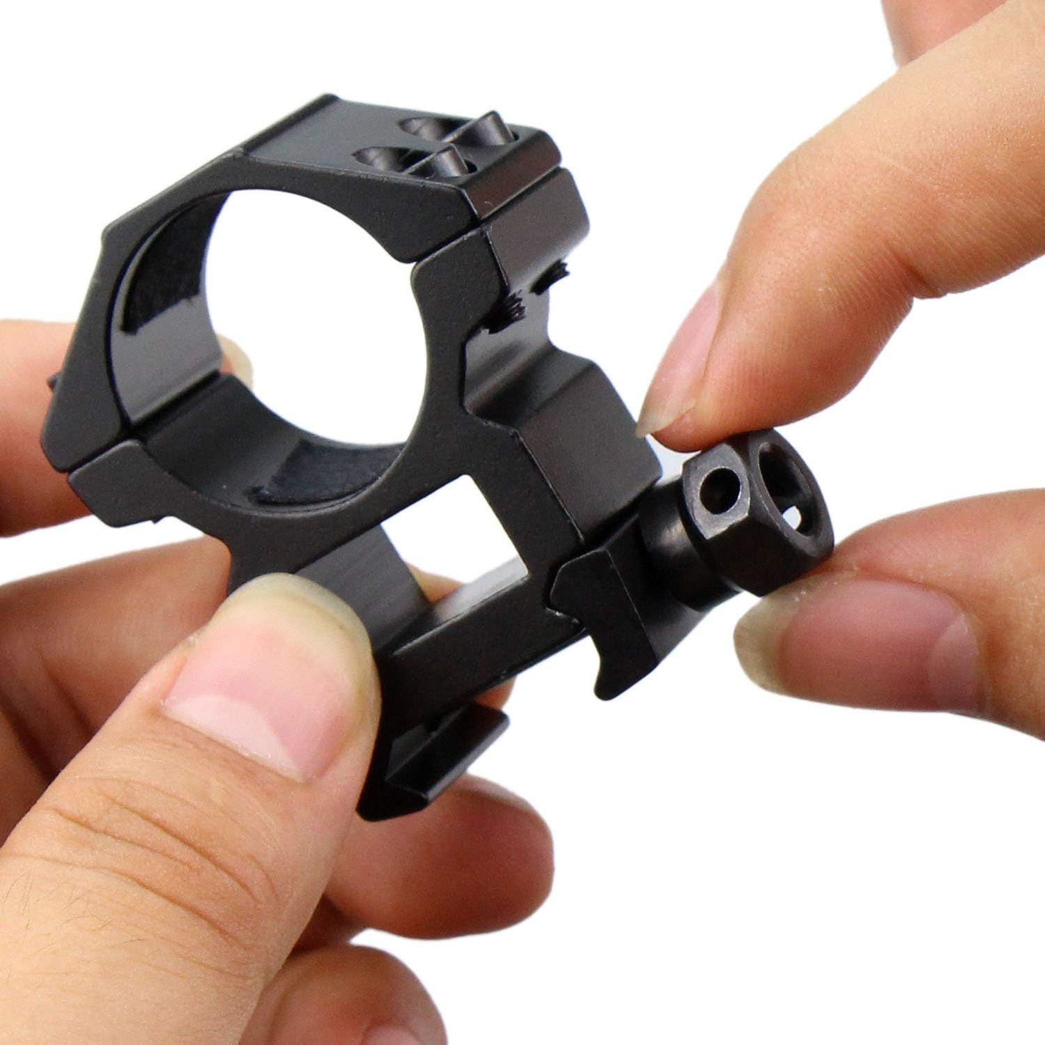 Modkin 1 Inch Scope Rings, 2 Pieces High Profile Scope Mounts + 2 Pieces Medium Profile 1 Inch Scope Rings for Picatinny/Weaver Rail - Pack of 4 : Electronics