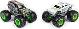 Monster Jam 1:64 Pack Two Trucks Grave Digger vs Higher Education Bulldozer view 2