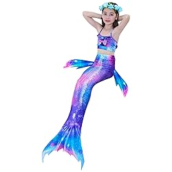 DNFUN Mermaid Tails for Swimming for Girls Bikini