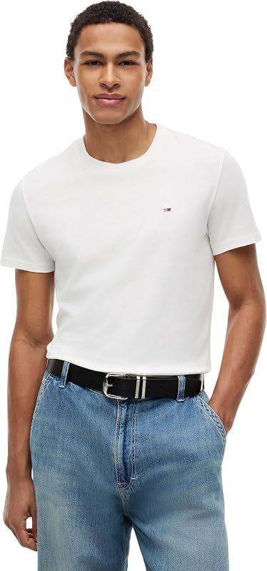 Tjm Xslim 2pack Jersey Tee Ext Dm0dm20687, Maglietta a Maniche Corte Uomo, Multicolore (Black/Ecru), L (Pacco da 2)