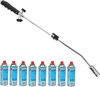 Unkrautbrenner Gasbrenner + 8 Gasflaschen Unkrautvernichter Brenner Abflammgerät Unkrautreiniger