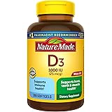 Vitamin D3, 300 Softgels, Vitamin D 1000 IU (25 mcg) Helps Support Immune Health, Strong Bones and Teeth, & Muscle Function, 