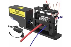 Tanfix Automatic Electric Scrap Wire Stripper Machine, Cable Stripping Machine 6 Channels & 5 Carbide Blade, Stripping Wire Tool from 300MCM to 15 AWG, Efficient recycling of Copper Wire (Automatic)