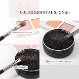 DUcare 2Pcs Makeup Brush Cleaner Set with Solid Soap & Color Removal Sponge view 3