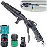 LURKA Coolant System Flush Gun, Lever Action Heater Core Flush Kit with 3/4" &amp; 1/2" Garden Hose Adapters/Shut-Off Valve, Air &amp; Water Combo Radiator Flusher, Nozzles for 5 Sizes of Hoses (19-40mm)