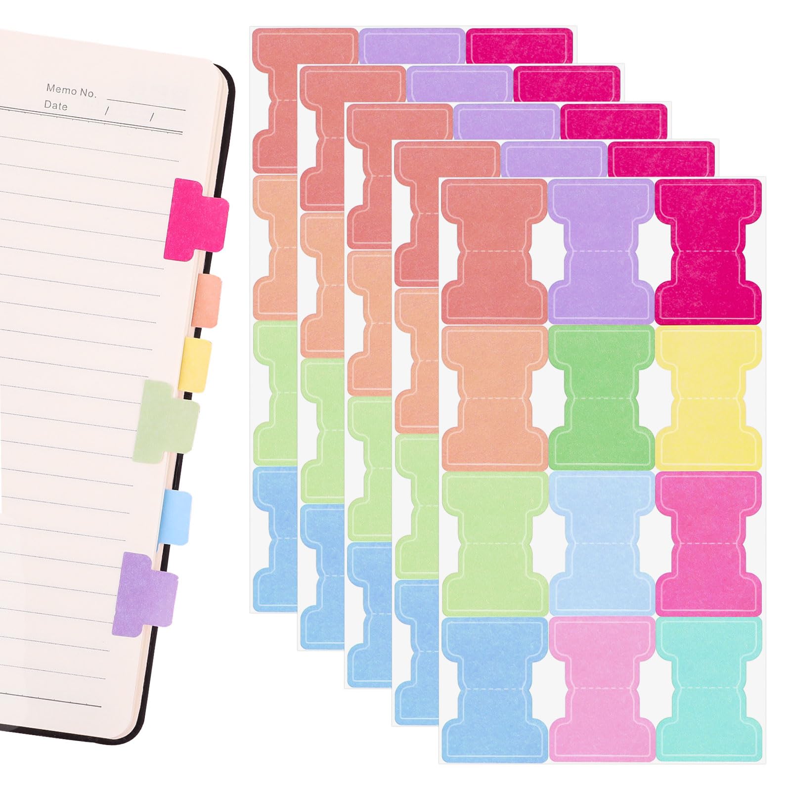 Page Markers Tabs, Sticky Tabs, Double Sided Bible Tabs, Colorful Book Tabs, Sticky Index Tabs, Page Tabs Sticky for Annotating Books Notebook Dividers Cook Books Indexing Jobs