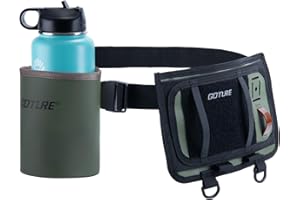 Goture Fly Fishing Flies Storage Patch for Waders, Wading Belts for Surf Casting, Portable Fly Fishing Waist Bag, Water Bottl