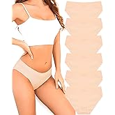 Datoucai Garden Cotton Underwear for Women Sexy Low Rise Ribbed Breathable Soft Hipster Full Coverage Briefs Cheeky