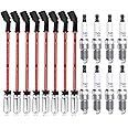 TICANEE 8X Spark Plugs and Wires for Chevy 5.3L, Spark Plug and wire for Silverado Suburban Avalanche GMC Yukon SIERRA