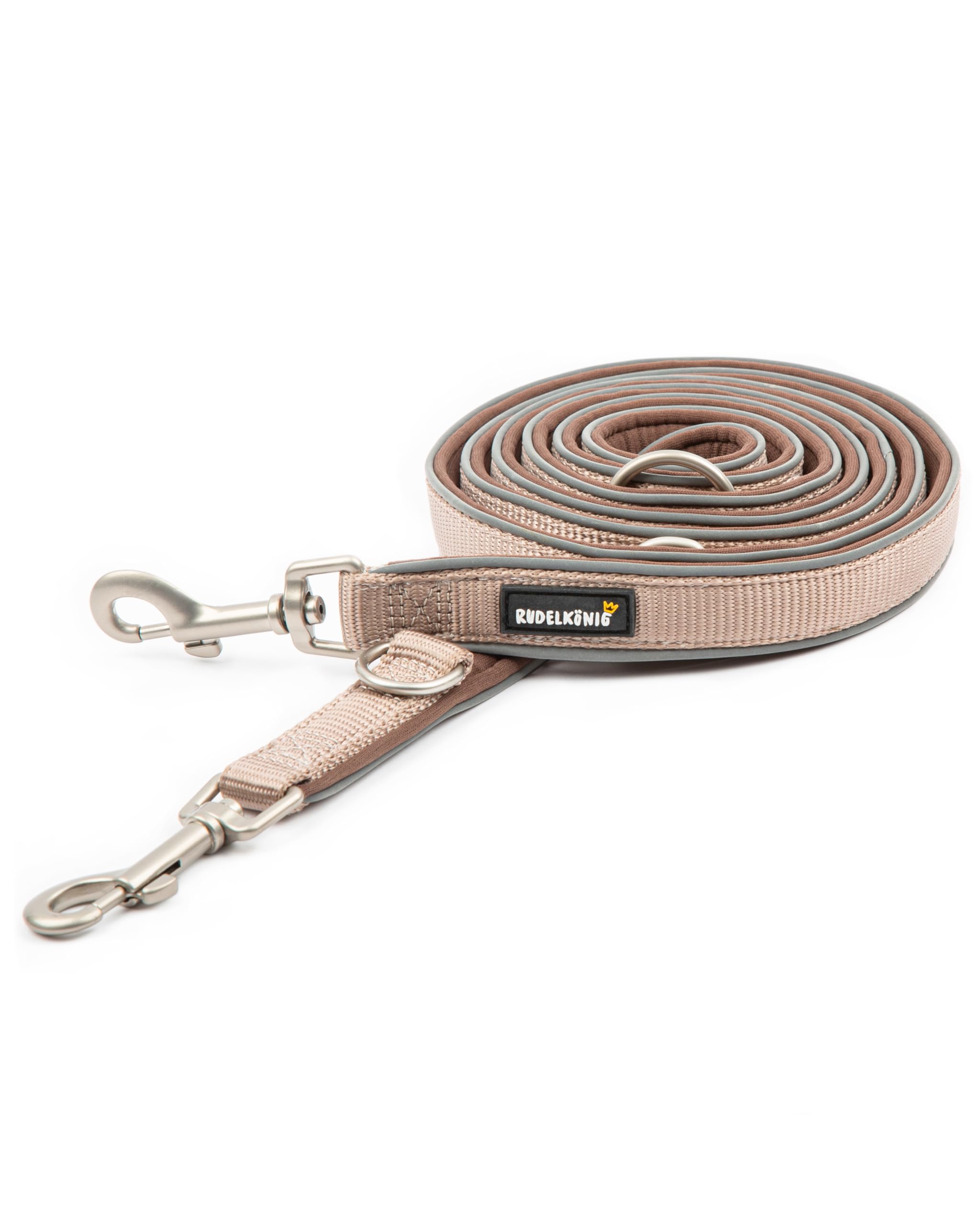Rudelkönig Dog Lead Paola - 2.30m Length - Adjustable Training Lead for Dogs for Medium & Large Dogs - Dog Training Leads in Rose