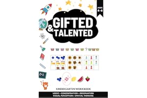 The Gifted And Talented Kindergarten Workbook: Carefully crafted iq questions for kids to develop their Visual Perception, Sp