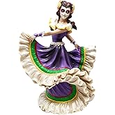PTC 8 Inch Day of The Dead Mexican Female Dancer Statue Figurine