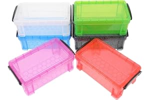 Cabilock 6pcs Candy Mini Storage Box Small Container Lid for Beads Buttons Desktop Organizer