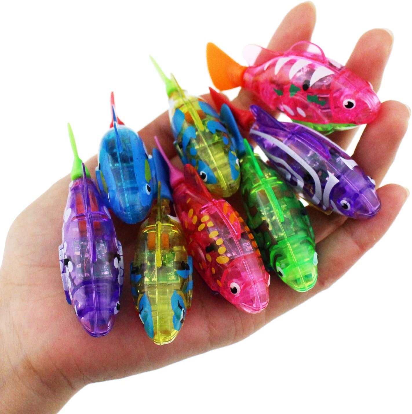 Escomdp Electric Fish Toys Electronic Animal Pets Baby & Toddler Bath Toy Bathtub, Fish Tank Kids Gift (8 Pack)