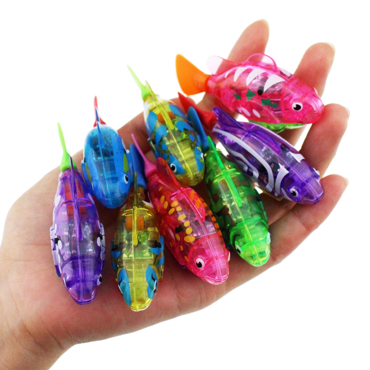 Escomdp Electric Fish Toys Electronic Animal Pets Baby & Toddler Bath Toy Bathtub, Fish Tank Kids Gift (8 Pack)