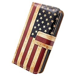 Bcov Case for iPhone XR, Retro American Flag