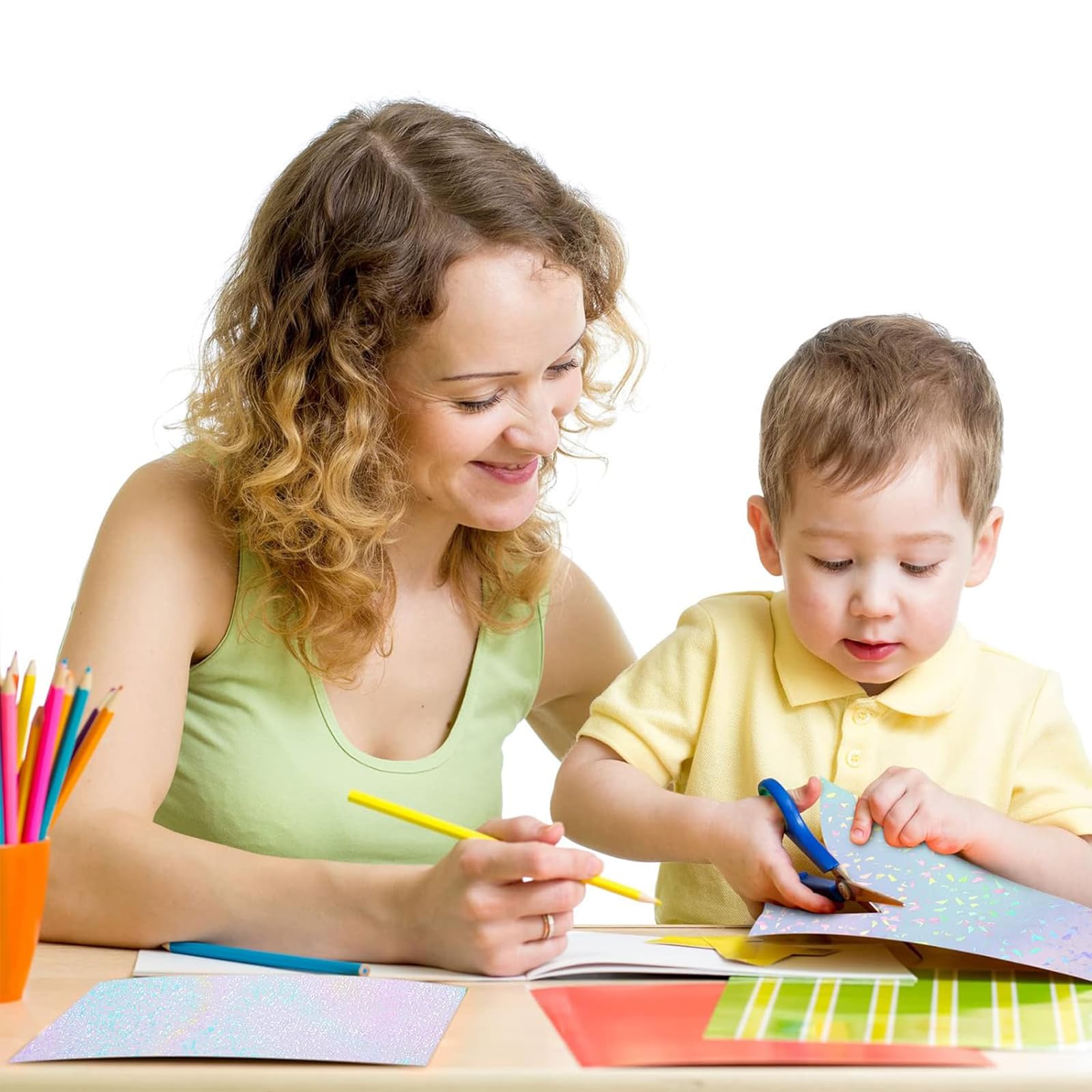 TOJUNE Bedruckbares Vinyl-Aufkleberpapier für Tintenstrahl- und Laserdrucker, A4, 21 x 29.7 cm, Wasserfest, Beliebiger Schnitt, Selbstklebende Rückseite (20 Stück) (Farbige Diamantstruktur) 8