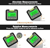 Huepar Digital Level Box 0-360° Inclinometer with Magnetic V-Groove Base Bevel view 5