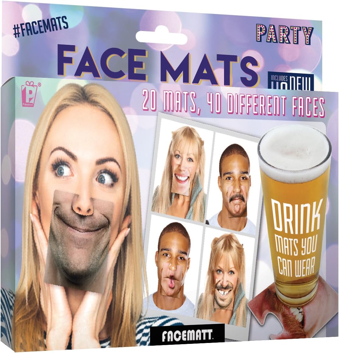 Paladone Face Mats Drinks Coasters, Multicolour, 10 x 9 x 9 cm - Image 3