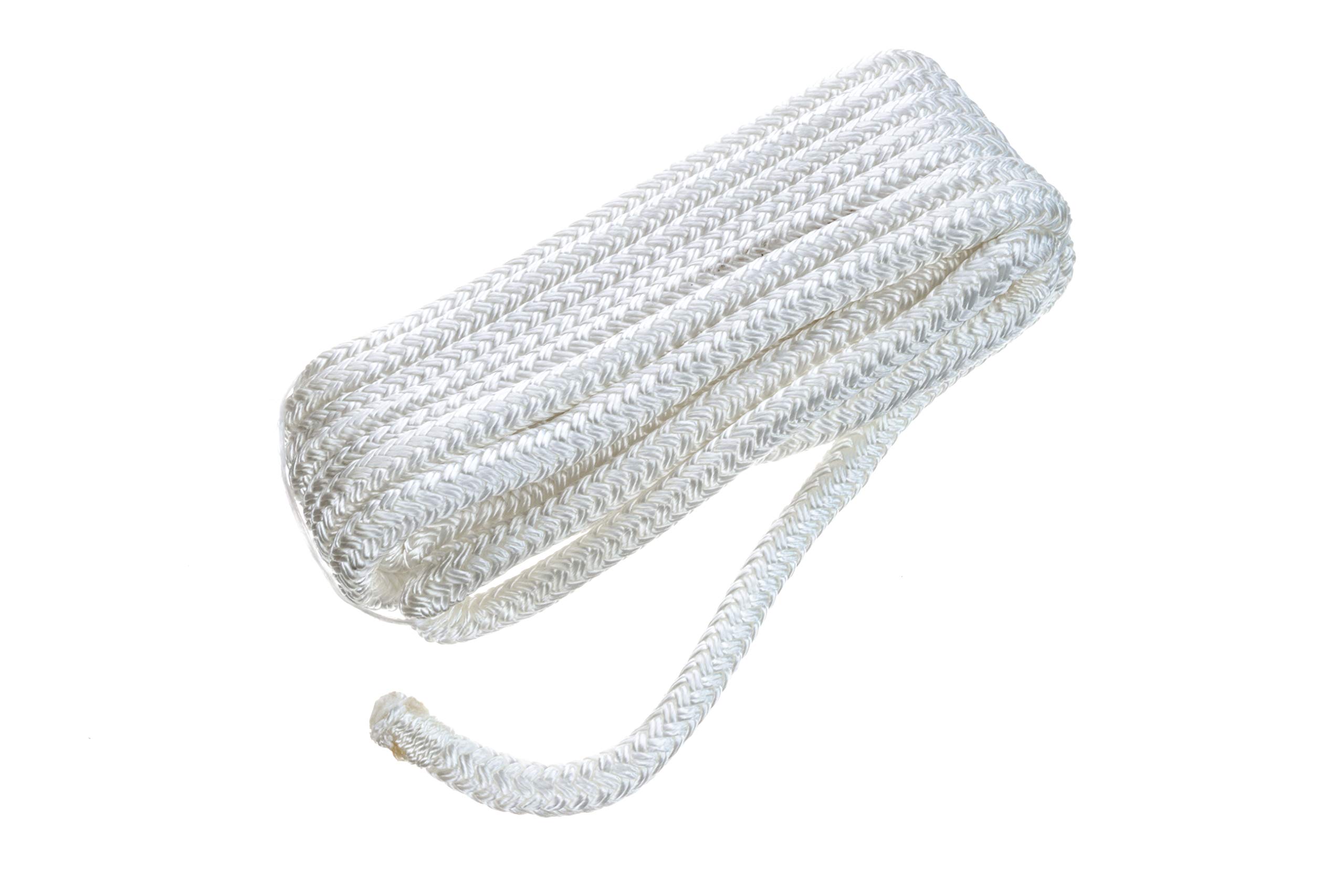 SEACHOICE Double-Braid Nylon Dock Line 3/8" x 15' 40091 White