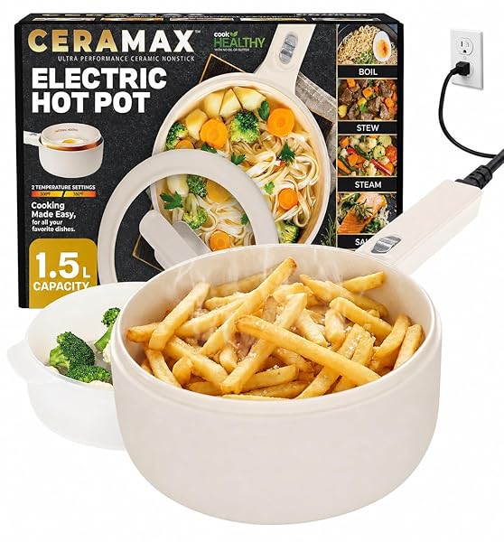 CERAMAX PRO ELECTRIC HOT POT WITH LID &...