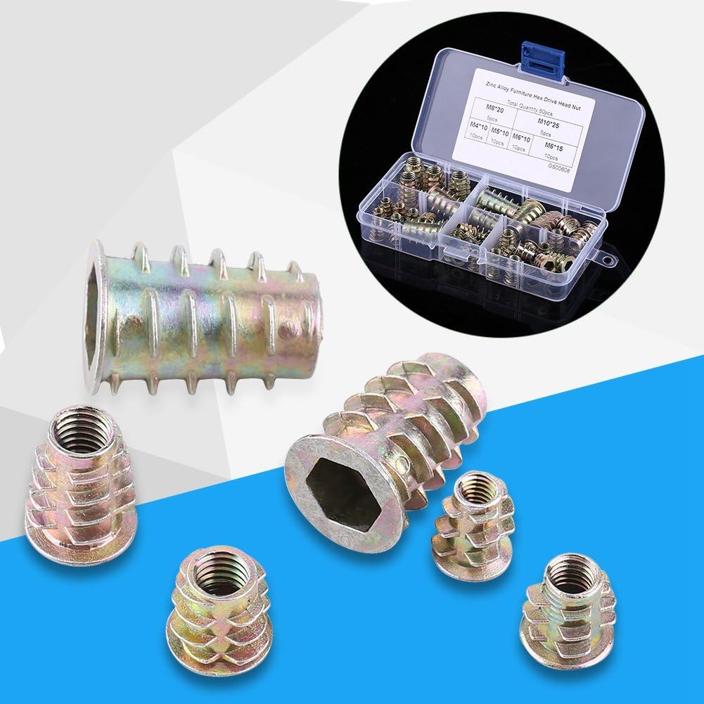 230 Stück Einschraubmuttern Set - M4/M5/M6/M8/M10 Gewindeeinsätze Für Holzmöbel