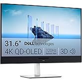 Dell 32 Plus 4K QD-OLED Monitor S3225QC - 31.6-inch (3840 x 2160) 120Hz 0.03ms Display, AI-Enhanced 3D Spatial Audio, Height/