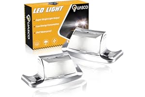 QUASCO Front Rear Fender Lights, Led Fender Tip Brake Tail Light Compatible with Harley Electra Glide Road King Softail Heritage Touring - Chrome Lens