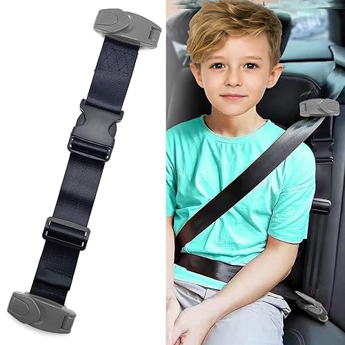 Kids Seat Belt Adjuster, Car Seat Belt Adjuster with Safety Clips