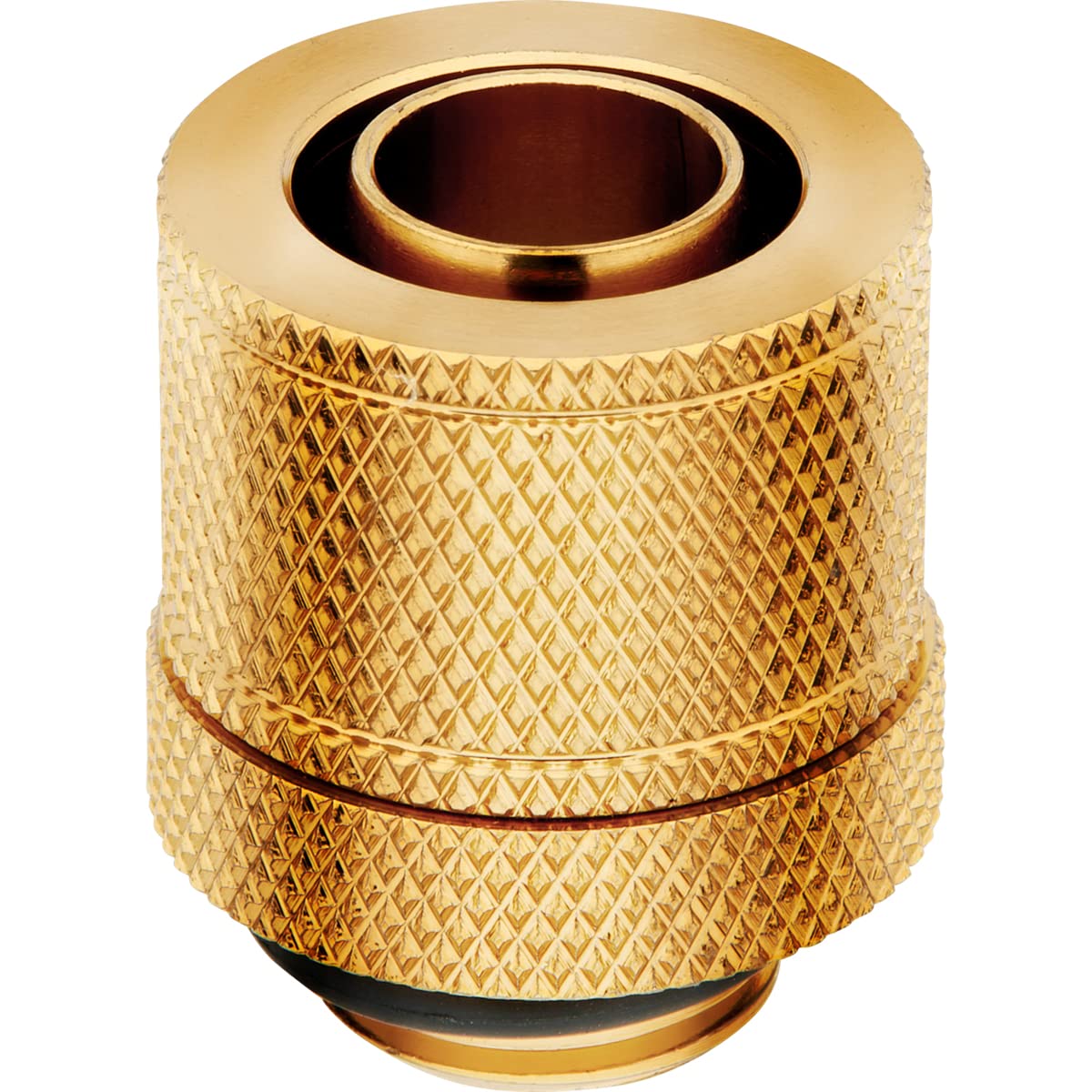 Corsair Hydro X Series XF Compression 10/13 mm (3/8 Inch or 1/2 Inch) ID/OD Fittings, Four Pack (G1/4 Inch BSPP Port Threads, Solid Brass Durability, Compatible with Additional Hydro X Adapters) Gold