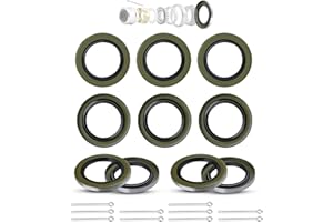 HITCHVOYAGER 10Pack 1.719" ID x 2.565" OD Double Lip Grease Seal with 10 Cotter Pins for 3500 lbs Trailer Wheel Hub #84 Spindle E-Z Lube RV Axles,Replace Dexter 10-19(010-019-00) Transcom 171255TB National 473336