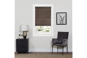 ACHIM HOME FURNISHINGS Cordless Room Darkening Mini Blind - 27 Inch Width, 64 Inch Length, 1" Slat Size - Mahogany - Cordless GII Deluxe Sundown Horizontal Windows Blinds for Interior by Achim Home Decor