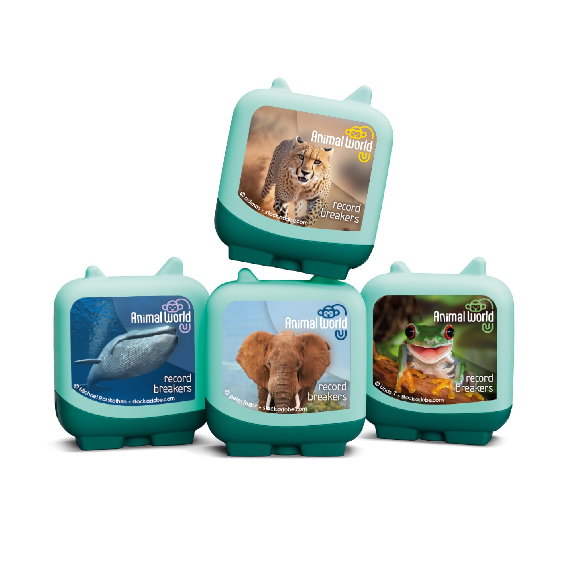 tonies Animal World: Record Breakers Audio Clever Pocket Tonie Set, for use with toniebox