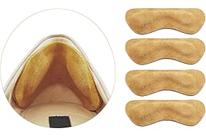 SPACE LION Premium Leather Heel Grips Liner Cushions Inserts for Shoes Too Big, Heel Pads for Heel Pain,Filler Protect Improved Women Men Shoe Fit and Comfort, Khaki,3 Pairs (0.35 inch Thicker)