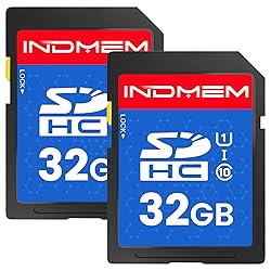 INDMEM SD Card 32GB (2 Pack) - SDHC Flash Memory