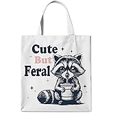 WAITPI Animal Aesthetic Tote Bags Gifts for Women Who Love Animals, Funny Cute Reusable Canvas Tote Bag for Shopping Camping